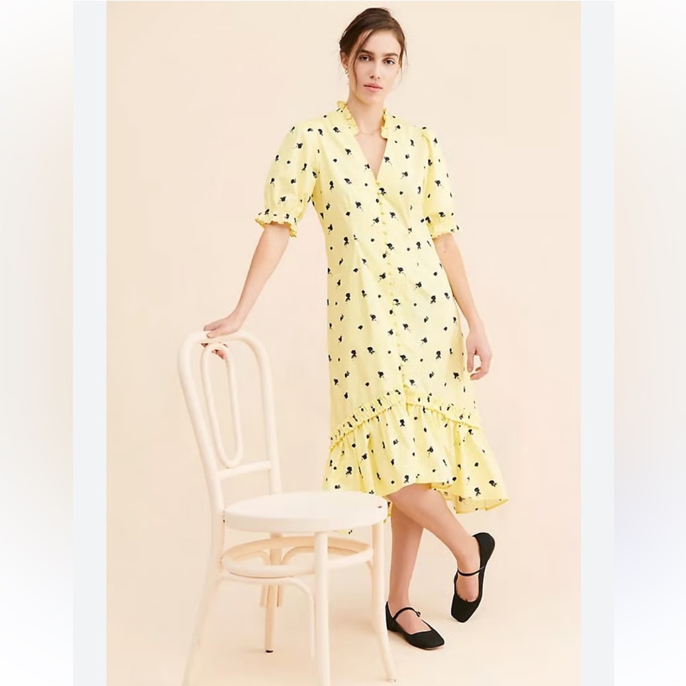 Anthropologie cras Tuva Midi Dress, Size 38/8 - Picture 6 of 6